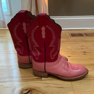 Pink leather Lucchese 2000 boots size 9b